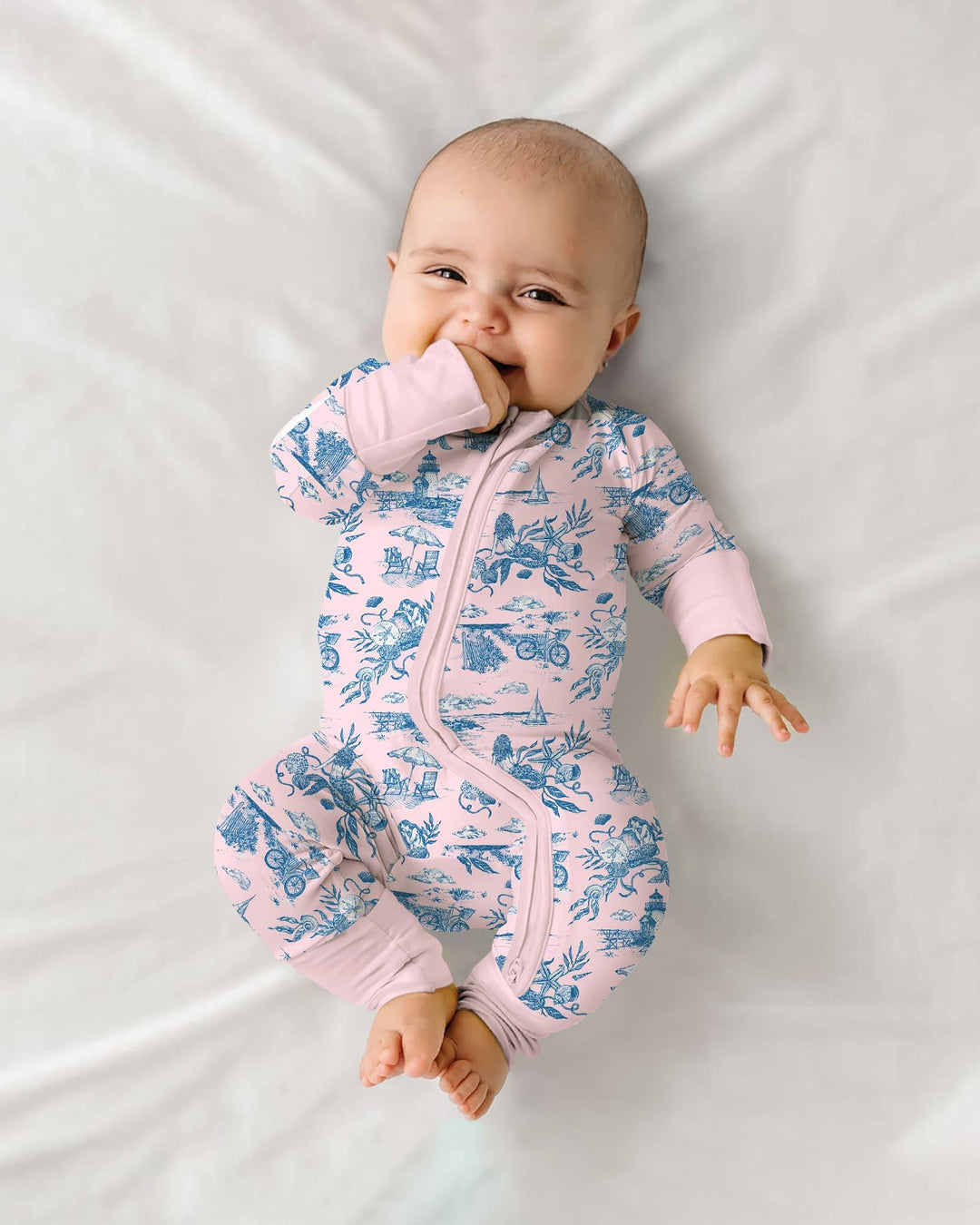 Summer Toile Bamboo Convertible Zippy