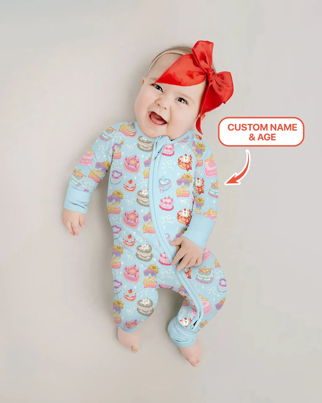 Custom Princess Baby Birthday Bamboo Convertible Zippy