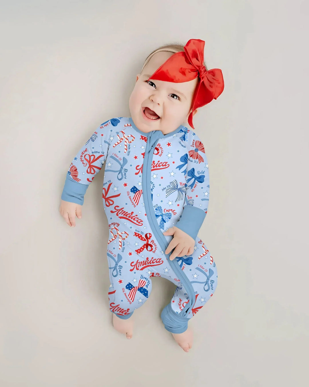 Girly Patriotic Bamboo Convertible Zippy