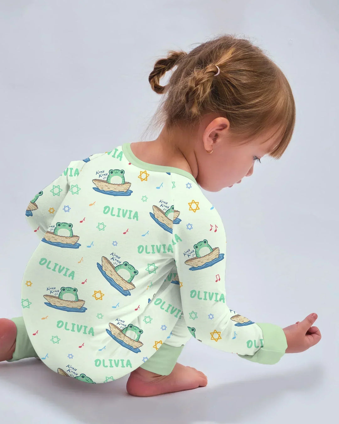 Frogs Here, Frogs There Passover Custom Name Bamboo Convertible Zippy