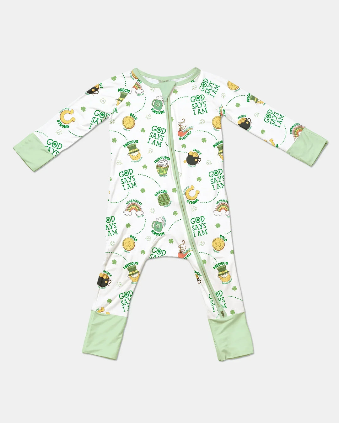 St Patrick's Day God Says I Am Bamboo Convertible Zippy