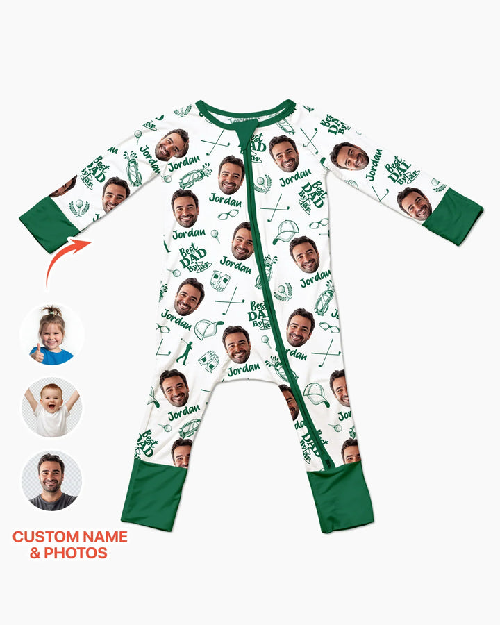 Custom Photo Best Dad By Par Bamboo Convertible Zippy