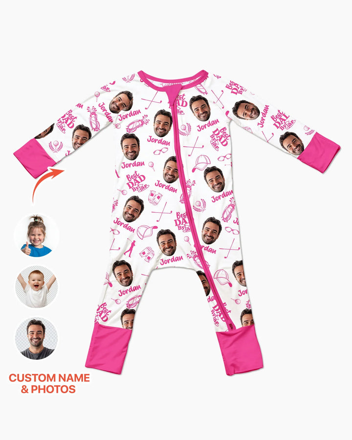 Custom Photo Best Dad By Par Bamboo Convertible Zippy