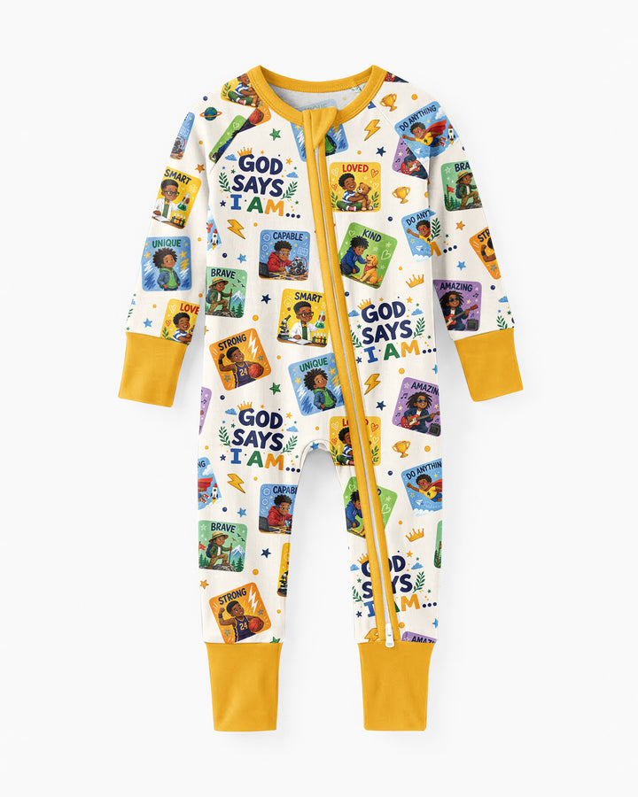 God Says I Am Black Boy Bamboo Convertible Zippy