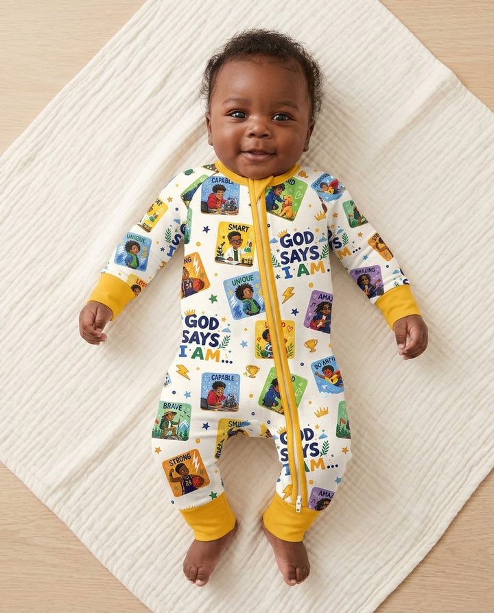 God Says I Am Black Boy Bamboo Convertible Zippy