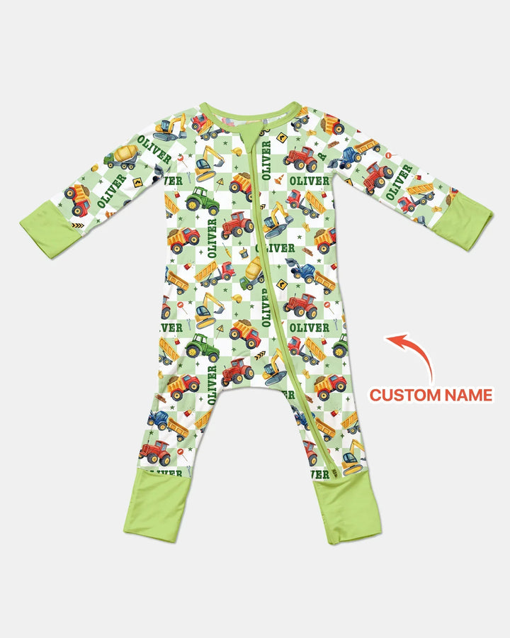 Under Construction Custom Name Bamboo Convertible Zippy