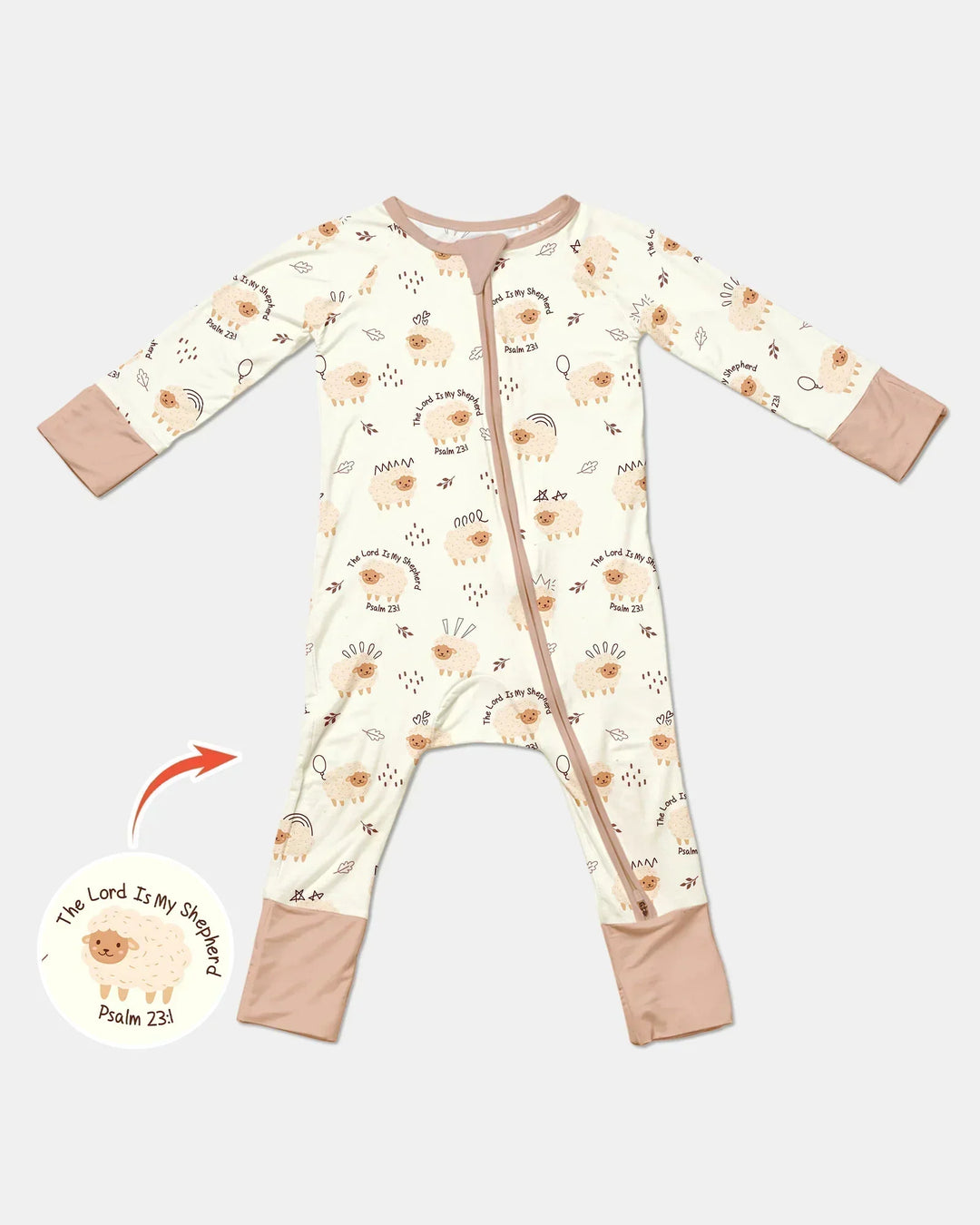 The Lord Is My Shepherd Baby Bamboo Convertible Zippy