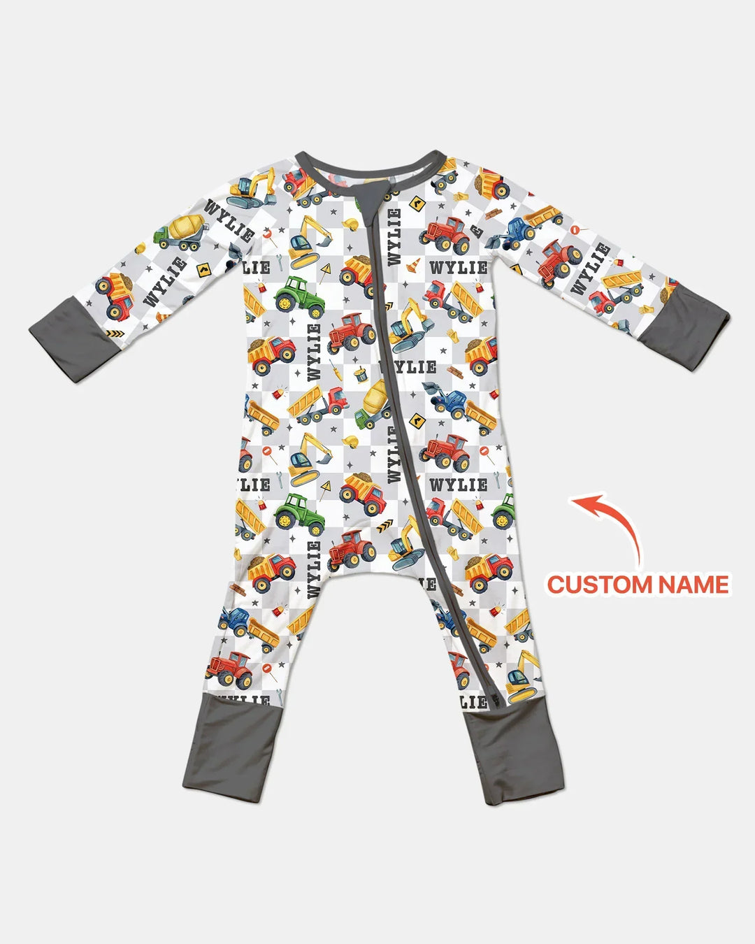 Under Construction Custom Name Bamboo Convertible Zippy
