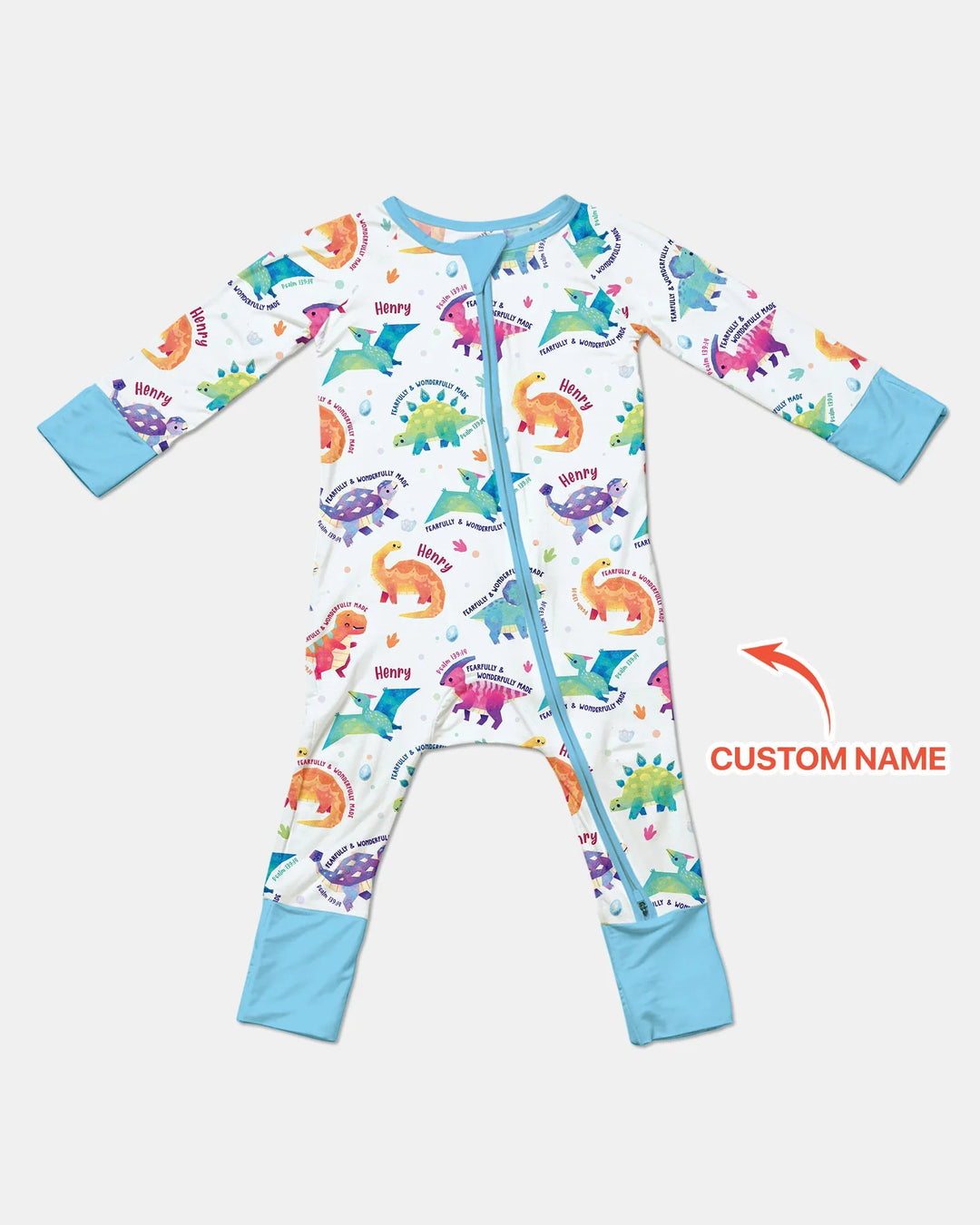 Fearfully & Wonderfully Made Custom Name Boy Bamboo Convertible Zippy