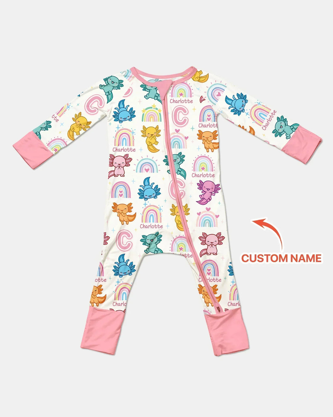Axololt Custom Name Bamboo Convertible Zippy