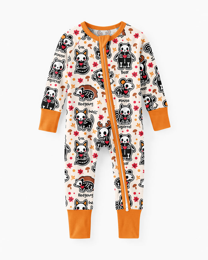 Autumn Charm Skeleton Cute Pet Bamboo Convertible Zippy