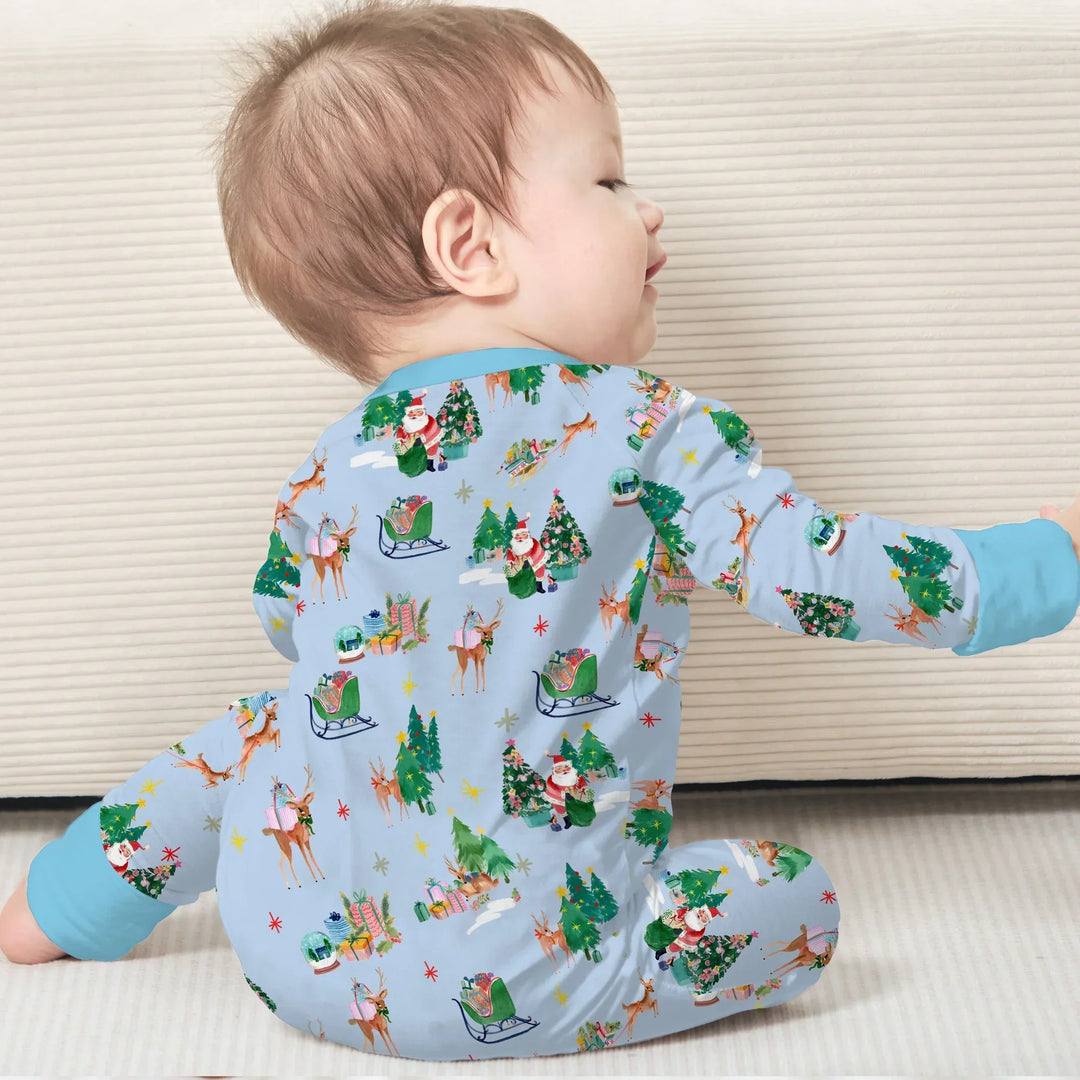 Jolly Forest Christmas Family Matching Bamboo Convertible Zippy