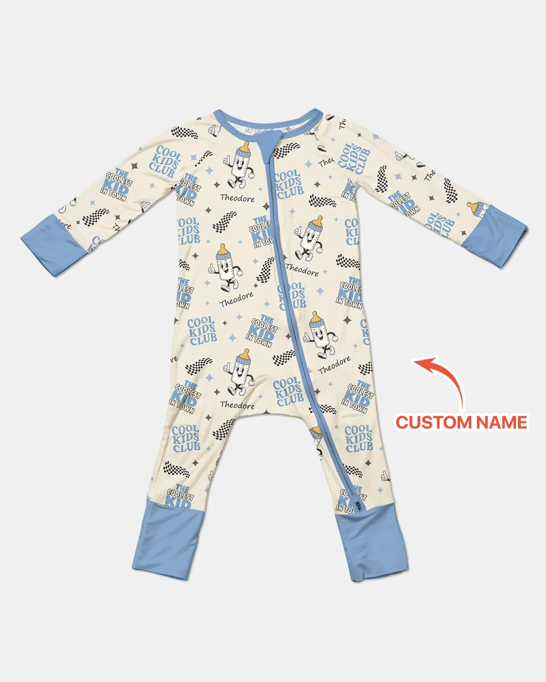 Custom Name Cool Club Daddy & Me Matching Bamboo Convertible Zippy