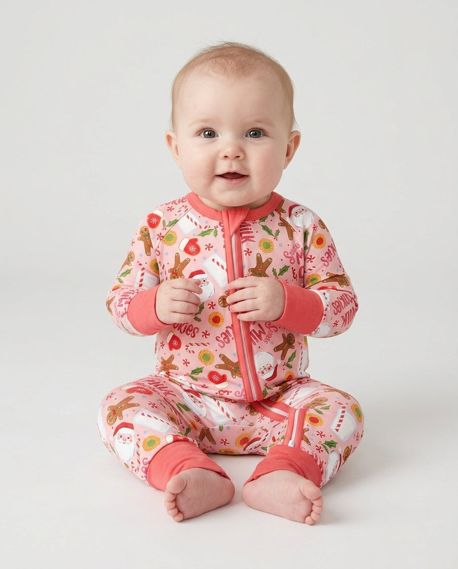 Santas, Milk and Cookies Bamboo Convertible Zippy