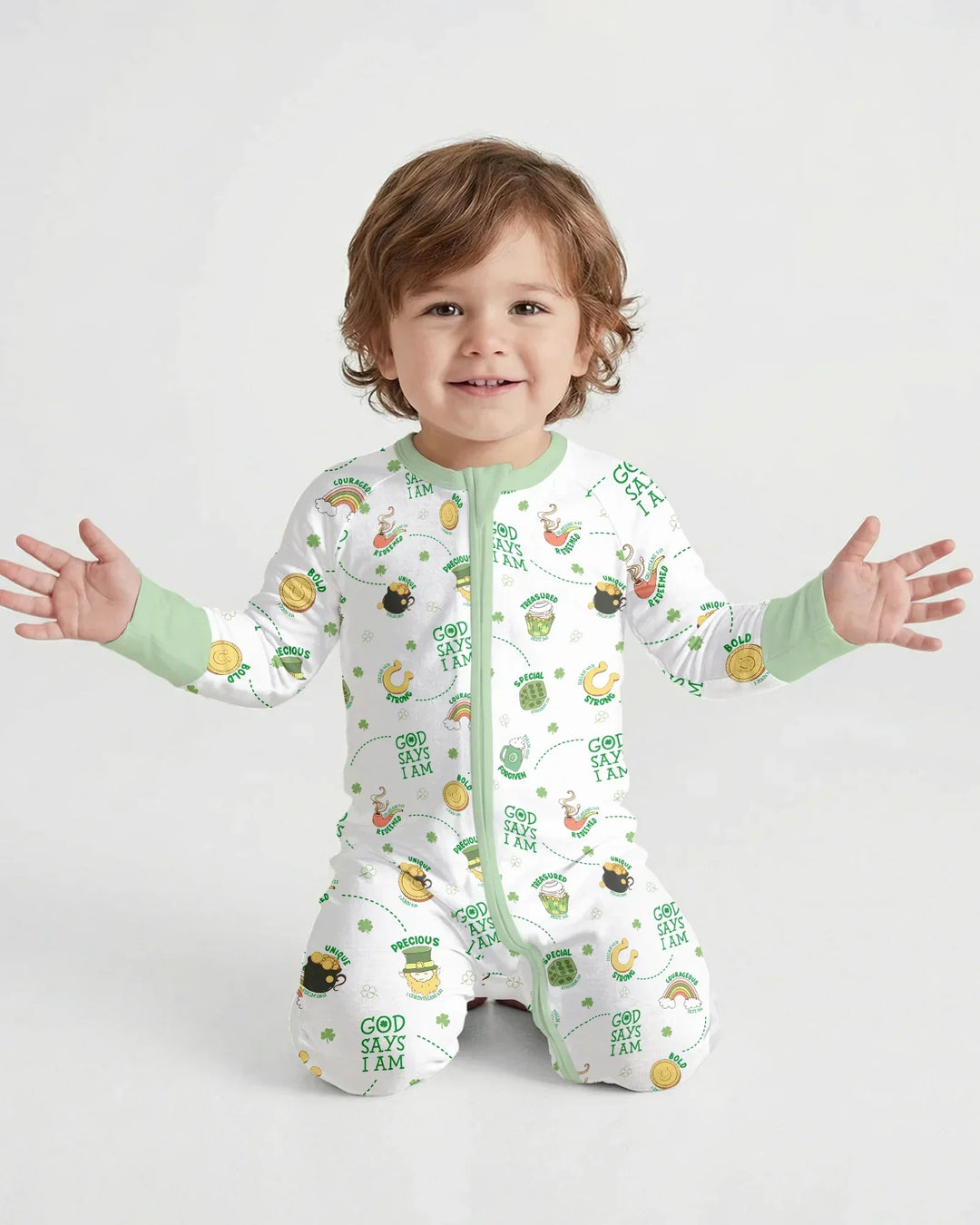 St Patrick's Day God Says I Am Bamboo Convertible Zippy