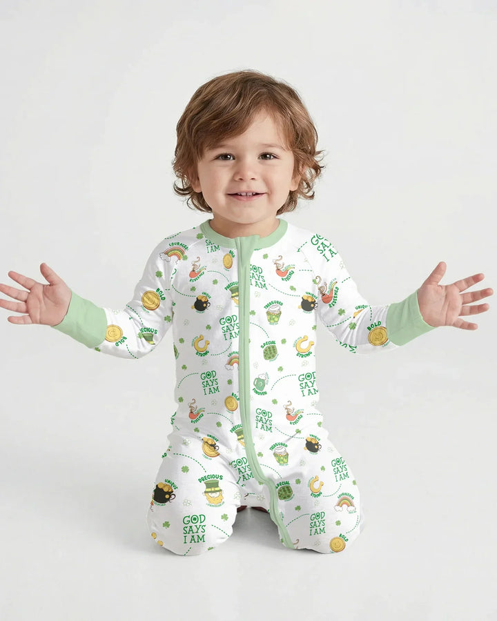St Patrick's Day God Says I Am Bamboo Convertible Zippy