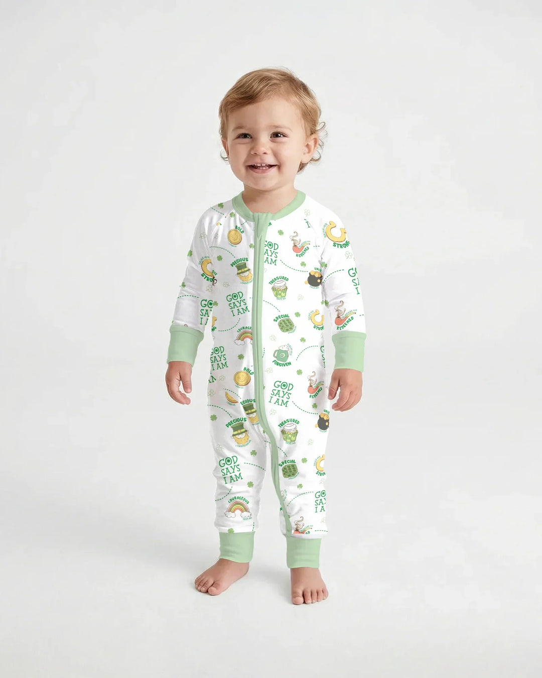 St Patrick's Day God Says I Am Bamboo Convertible Zippy