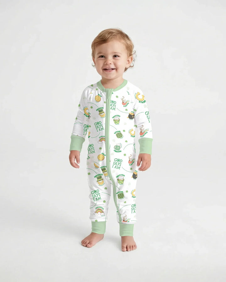 St Patrick's Day God Says I Am Bamboo Convertible Zippy