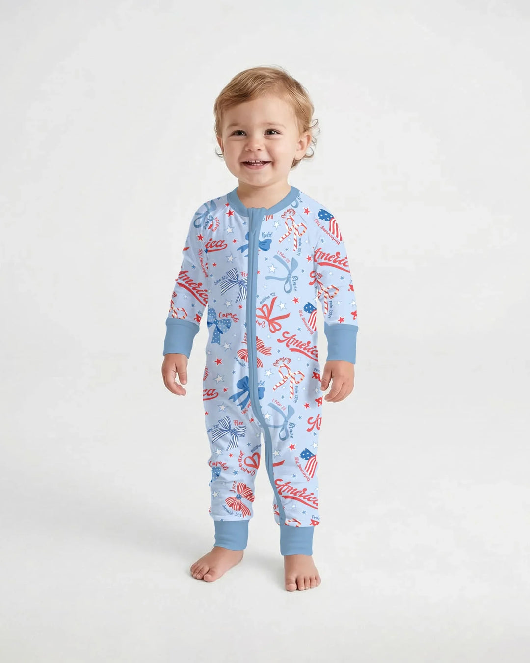 Girly Patriotic Bamboo Convertible Zippy