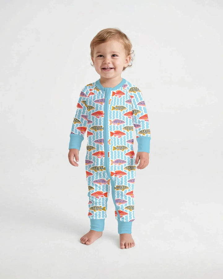 Preppy Fish Crew Bamboo Convertible Zippy