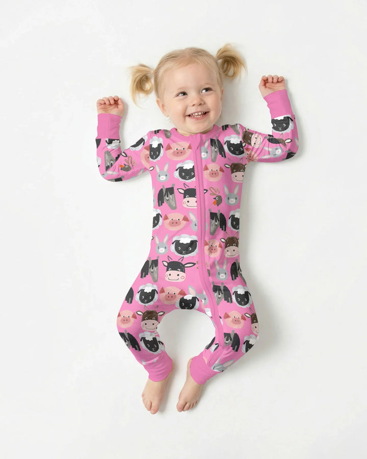 Farm Friends Family Matching Bamboo Convertible Zippy