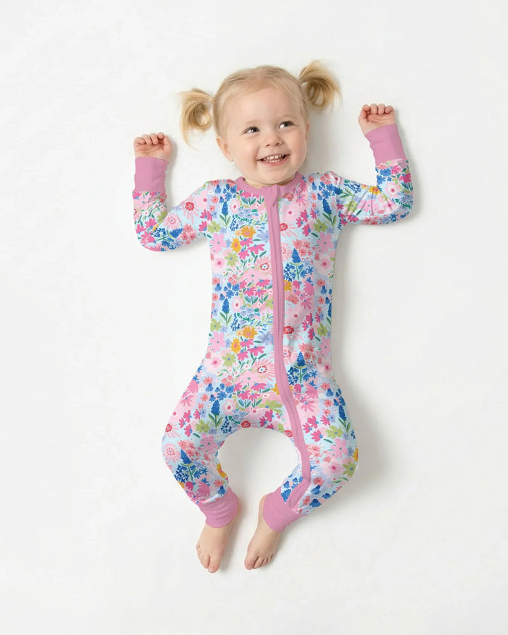 Little Flower Garden Matching Bamboo Convertible Zippy
