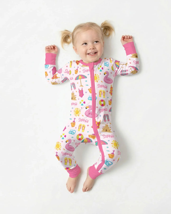 Custom Name Summer is Fun Bamboo Convertible Zippy