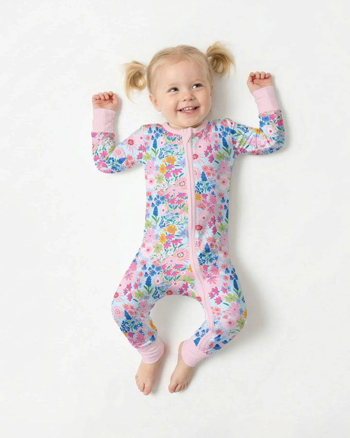 Little Flower Garden Matching Bamboo Convertible Zippy