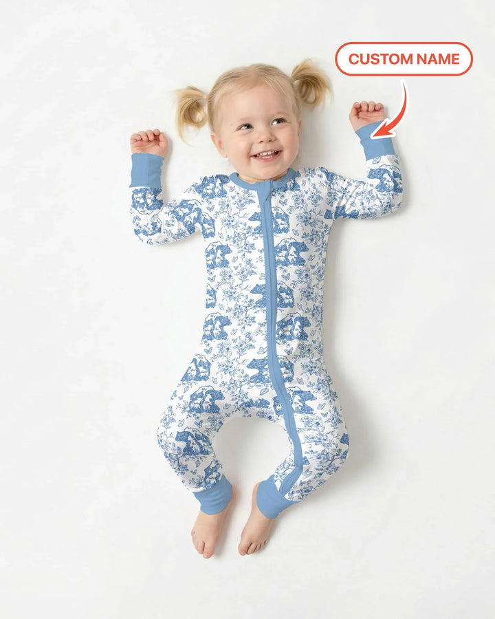 Custom Name Mama Bear Toile Convertible Zippy