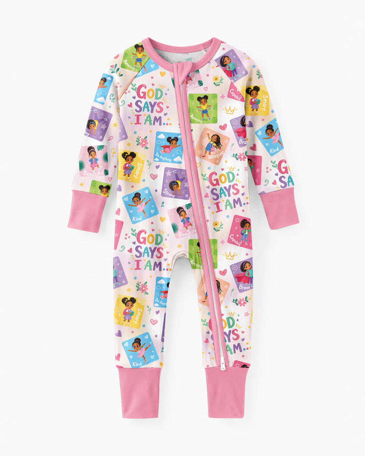 God Says I Am Black Girl Bamboo Convertible Zippy