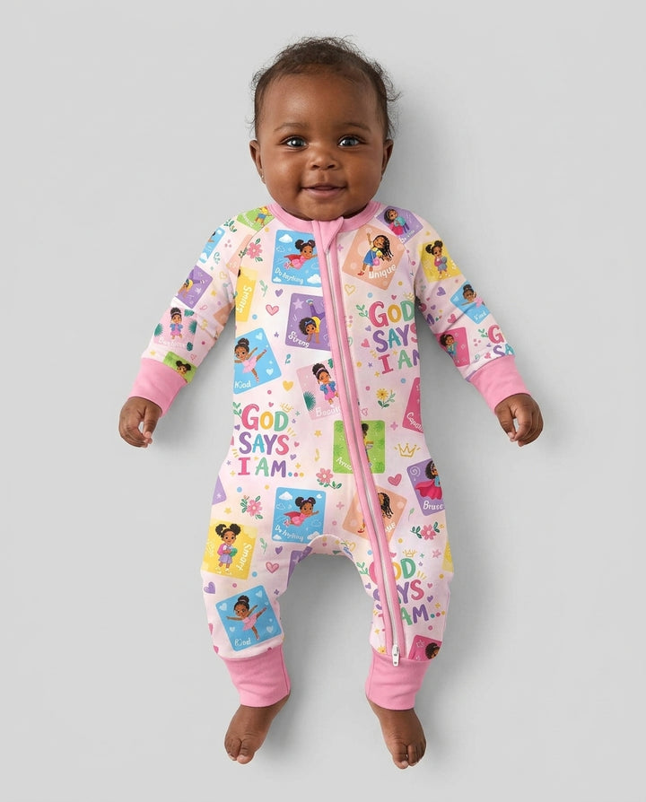 God Says I Am Black Girl Bamboo Convertible Zippy