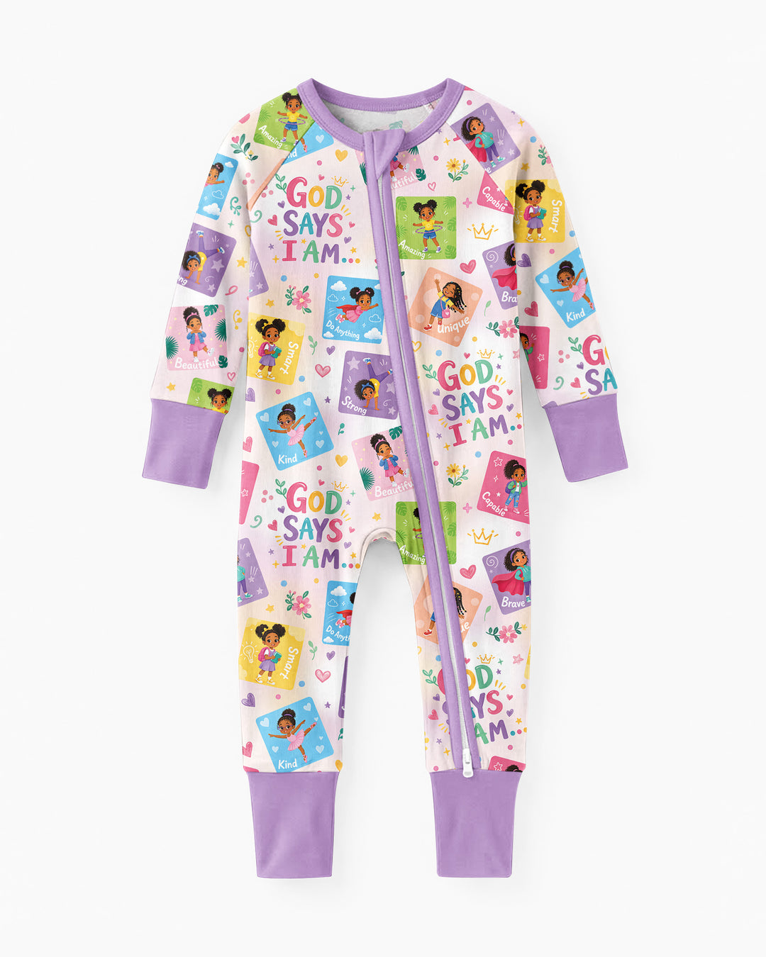 God Says I Am Black Girl Bamboo Convertible Zippy