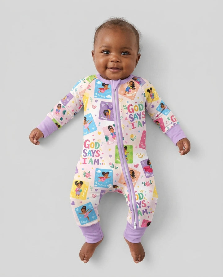 God Says I Am Black Girl Bamboo Convertible Zippy