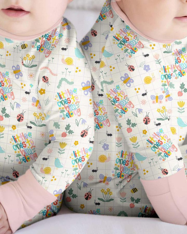 Little Ones To Him Belong Bamboo Two Piece Long Sleeve Pajama Set