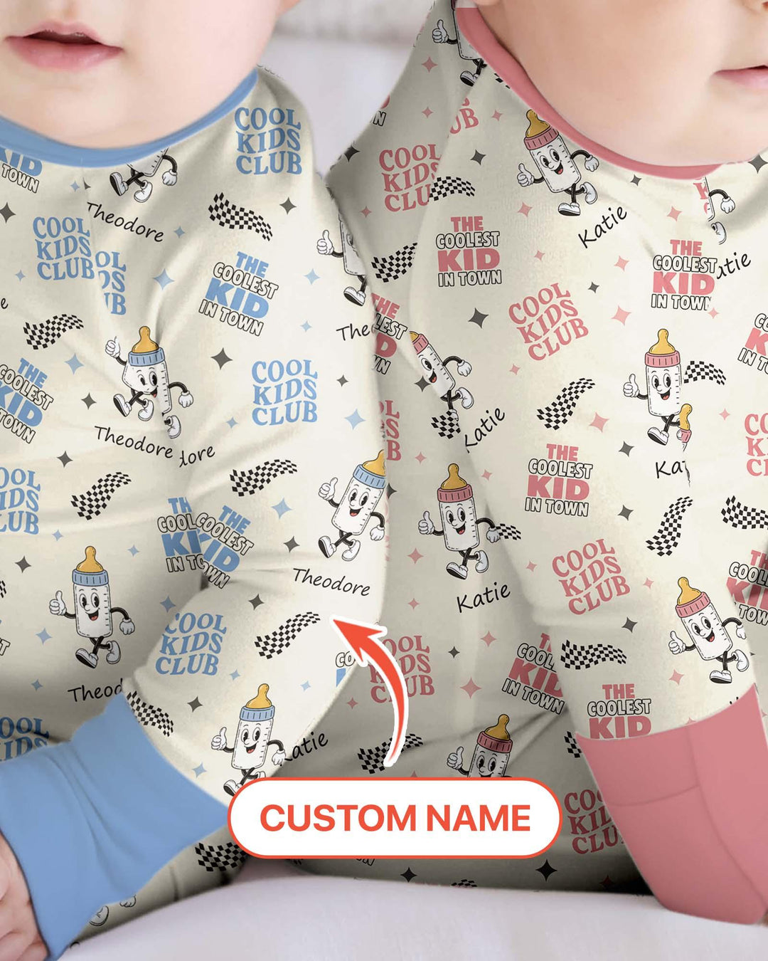 Custom Name Cool Club Daddy & Me Matching Bamboo Convertible Zippy