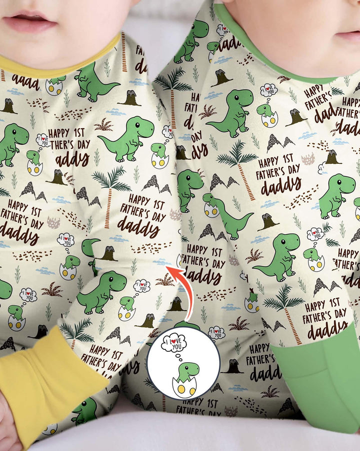 First Father's Day Daddysaurus Bamboo Convertible Zippy
