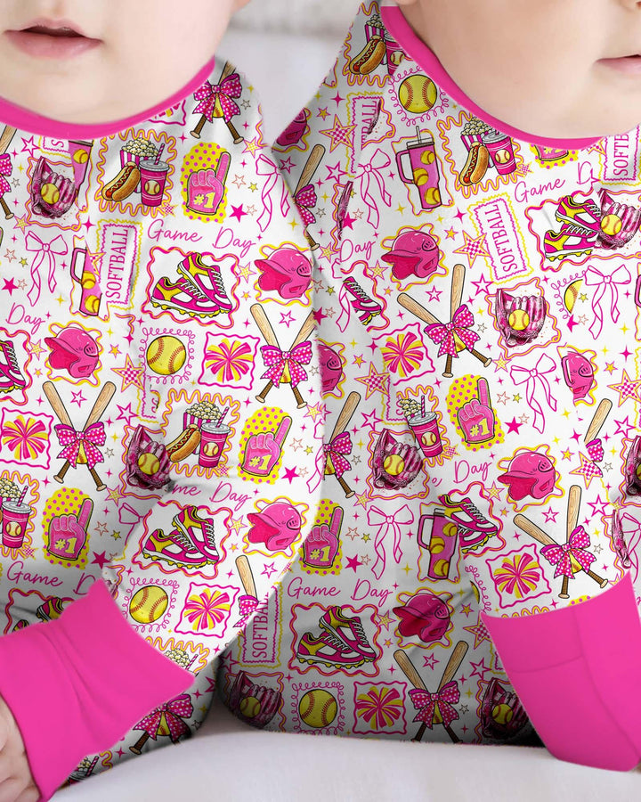 Pink Softball Game Day Bamboo Convertible Zippy