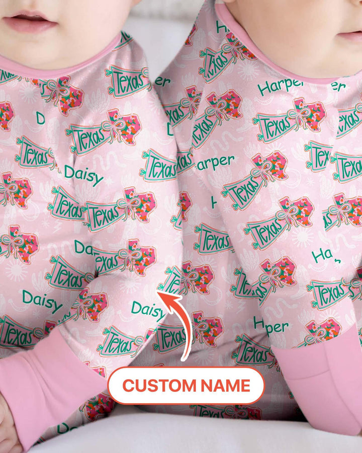 Custom Name Preppy Texas Charm Bamboo Convertible Zippy