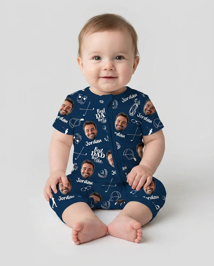 Custom Photo Best Dad By Par Bamboo Shorty Zippy