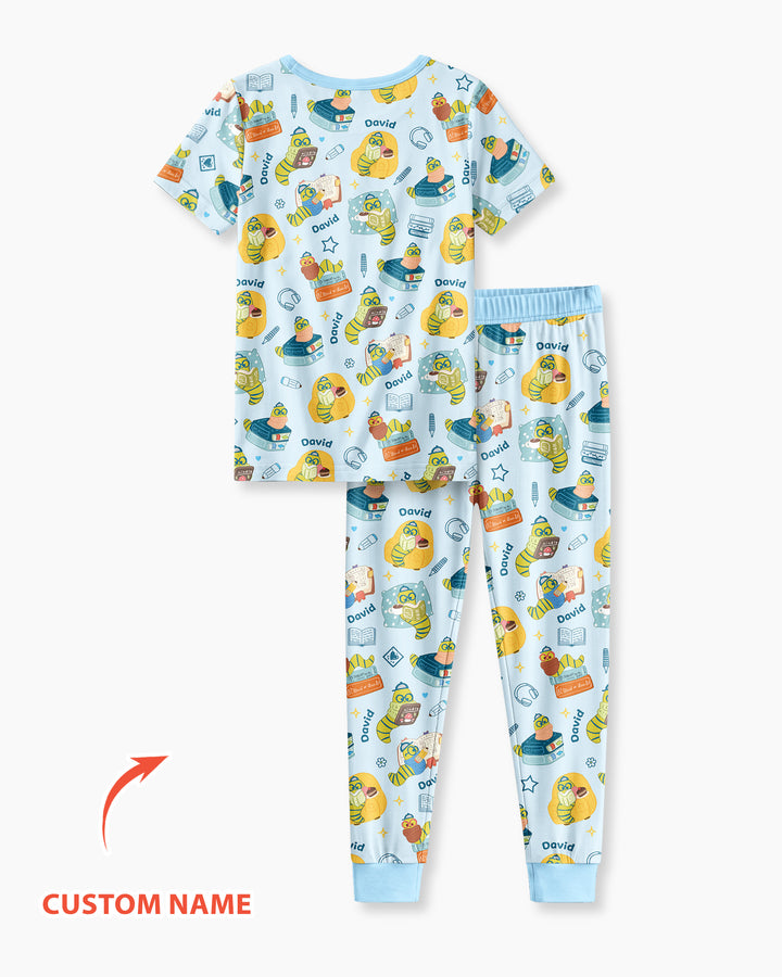 CUSTOM Template Bamboo Two Piece Short Sleeve Pyjamas Set