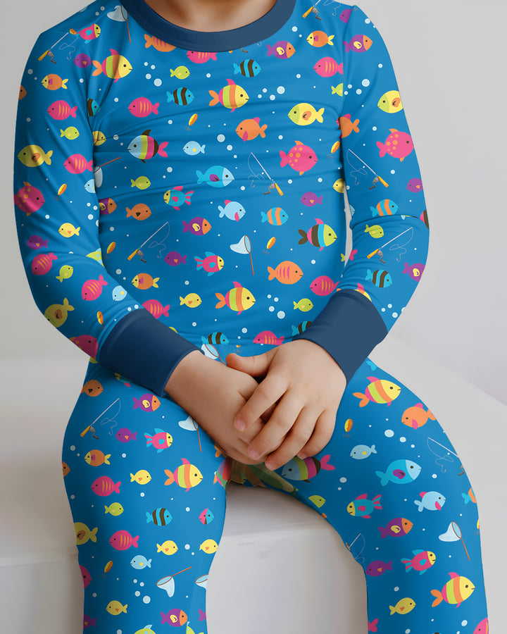 Template Bamboo Two Piece Long Sleeve Pyjamas Set
