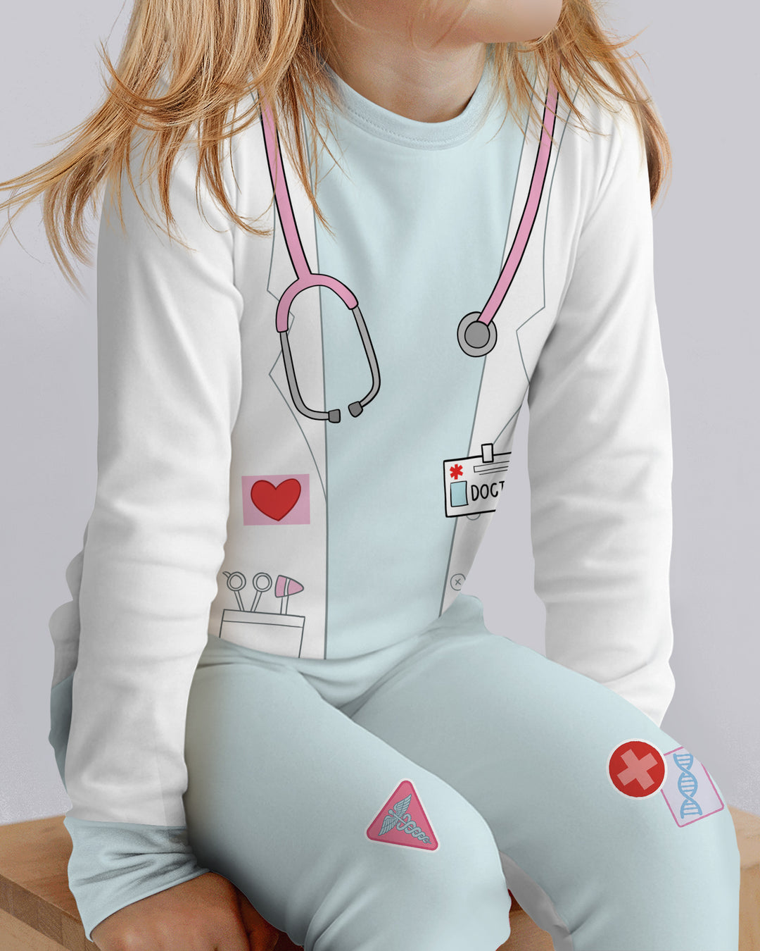 Template Bamboo Two Piece Long Sleeve Pyjamas Set
