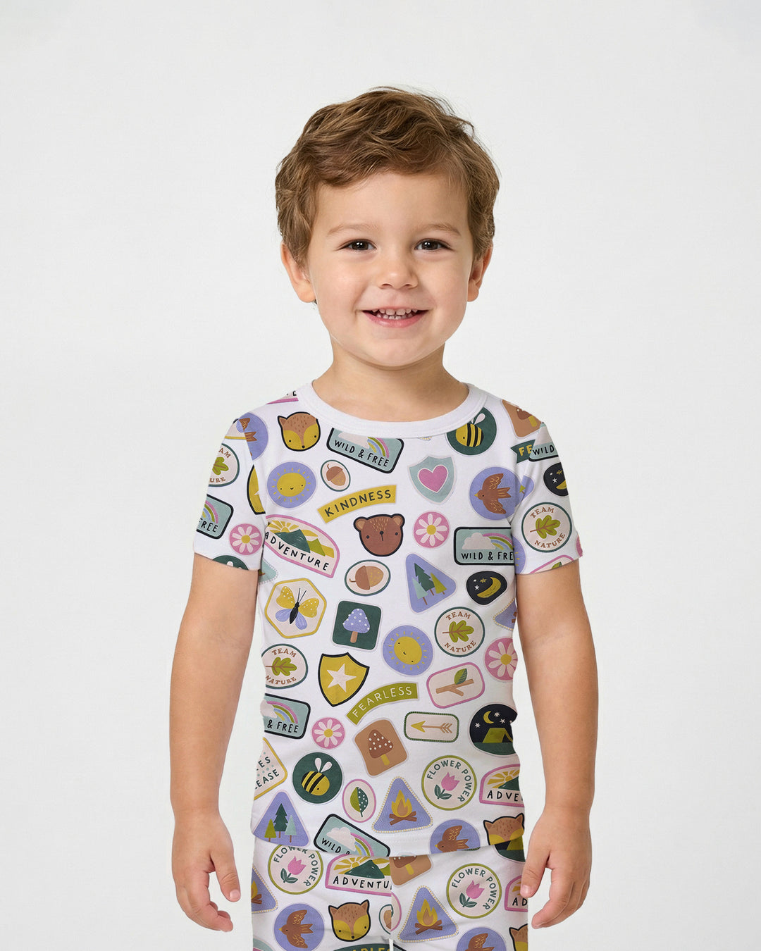 Little Explorer Bamboo Two Piece Short Sleeve Pajama Set