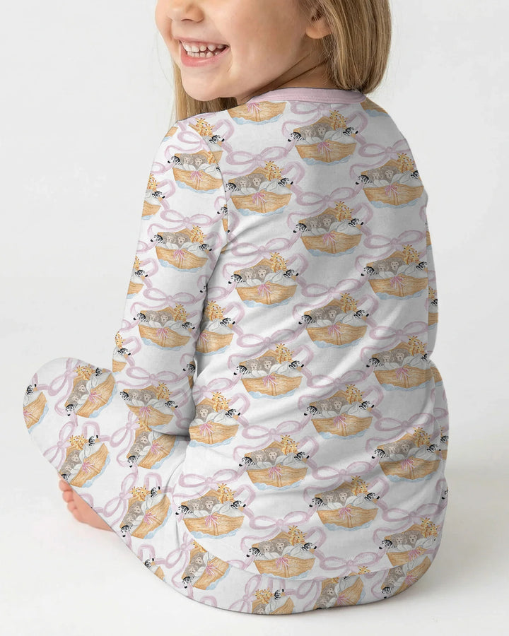 Noah's Ark Bamboo Two Piece Long Sleeve Pajama Set