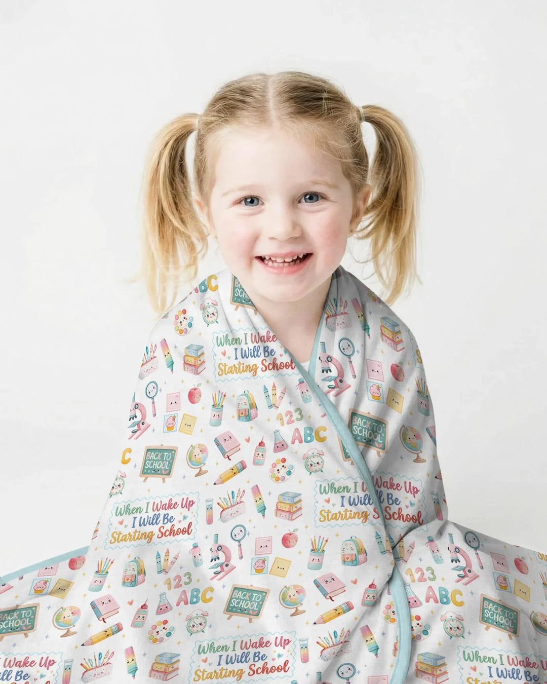 When I Wake Up I Will Be Starting School Bamboo Blanket