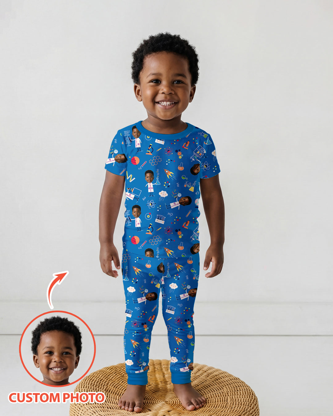 CUSTOM Template Bamboo Two Piece Short Sleeve Pyjamas Set