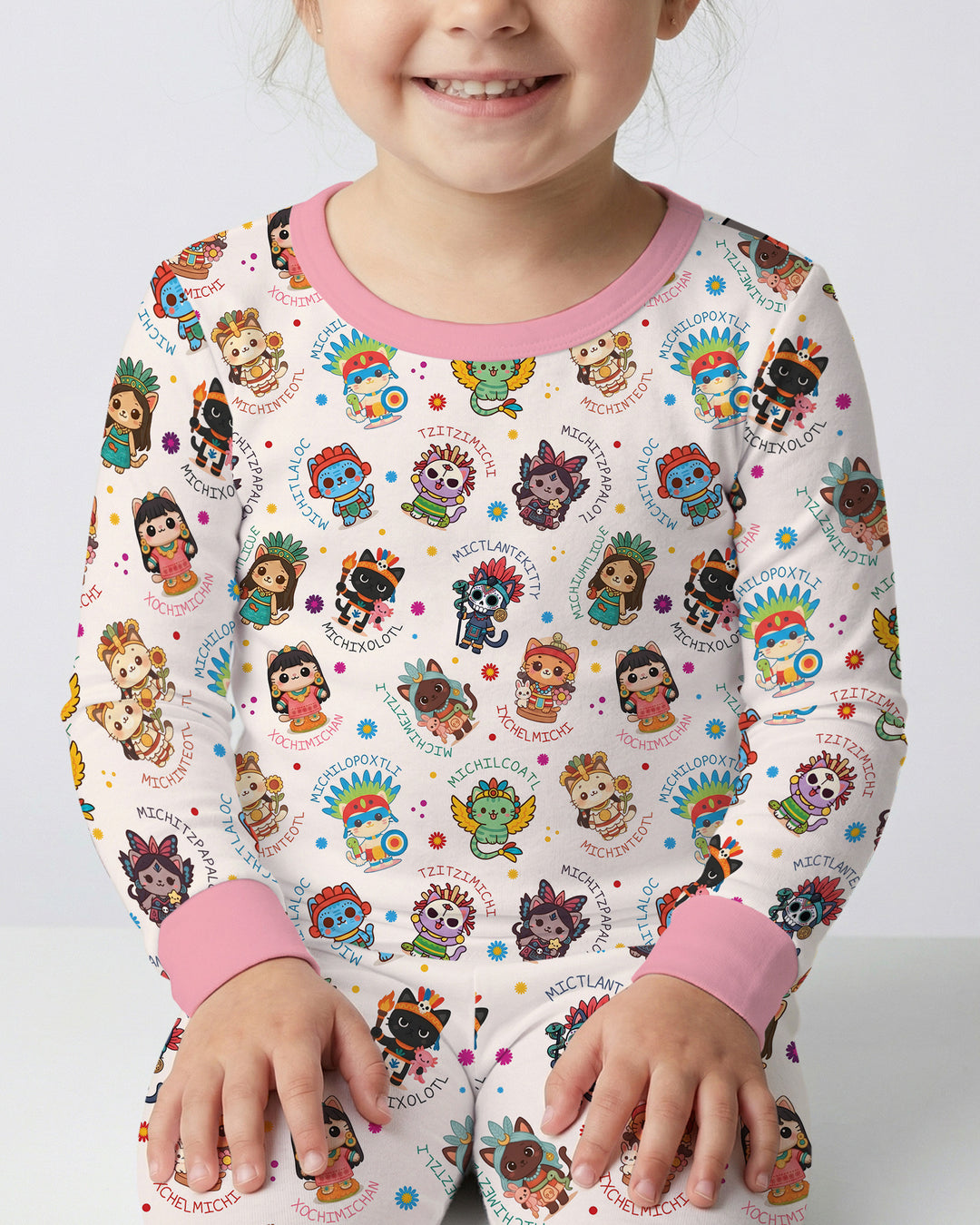 Michi Fiesta Azteca Bamboo Two Piece Long Sleeve Pajama Set