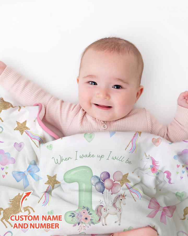 Custom Name When I Wake Up I Will Be Birthday Bamboo Blanket