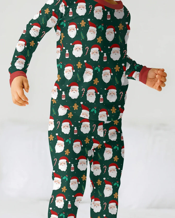 Christmas Sweet Santa Bamboo Two Piece Long Sleeve Pajama Set