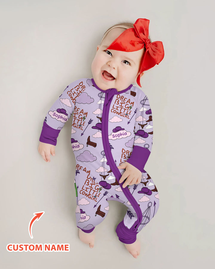 Litlle Cowboy Sis Bro Matching  Bamboo Convertible Zippy